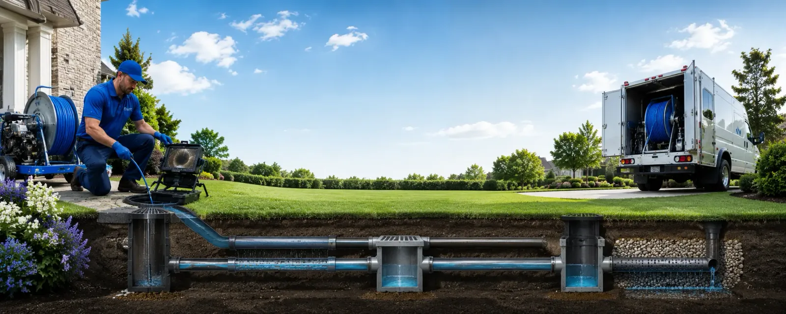 Outdoor drain cleaning information for Glen Flora, WI